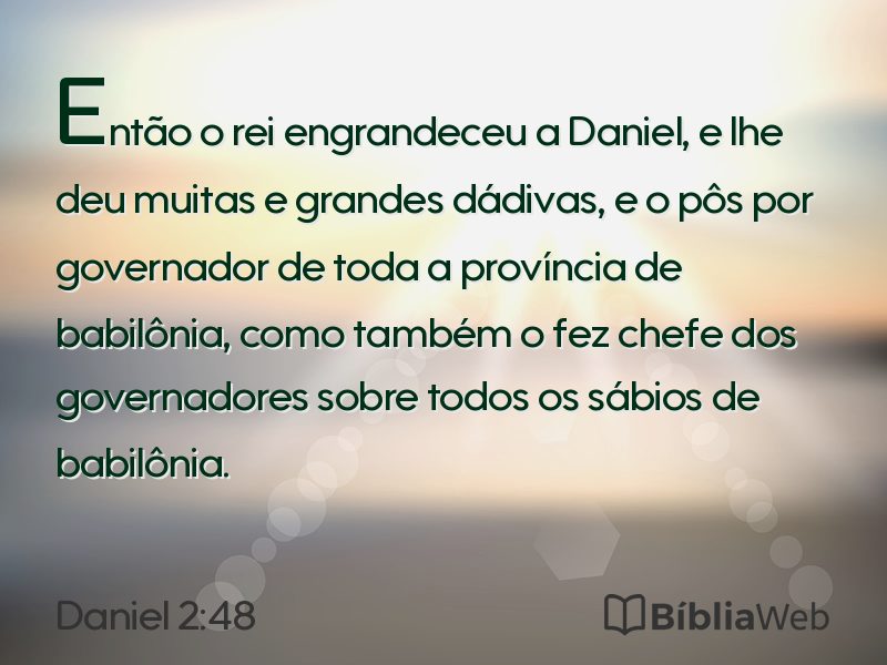 Daniel 2:48 em imagem para compartilhar