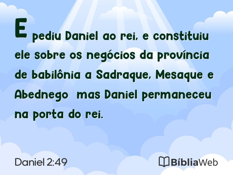 Daniel 2:49 em imagem para compartilhar