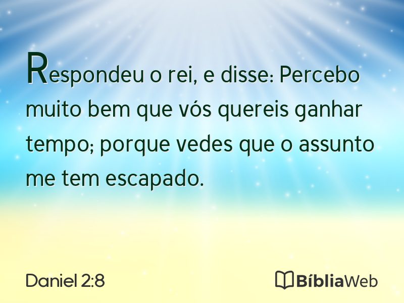 Daniel 2:8 em imagem para compartilhar