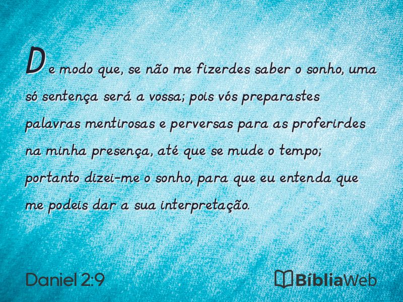 Daniel 2:9 em imagem para compartilhar