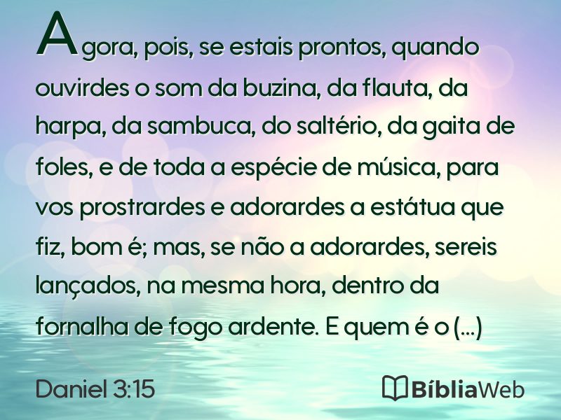 Daniel 3:15 em imagem para compartilhar
