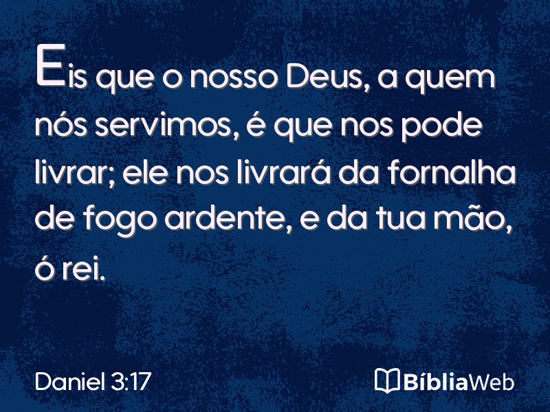 Daniel 3:17 em imagem para compartilhar