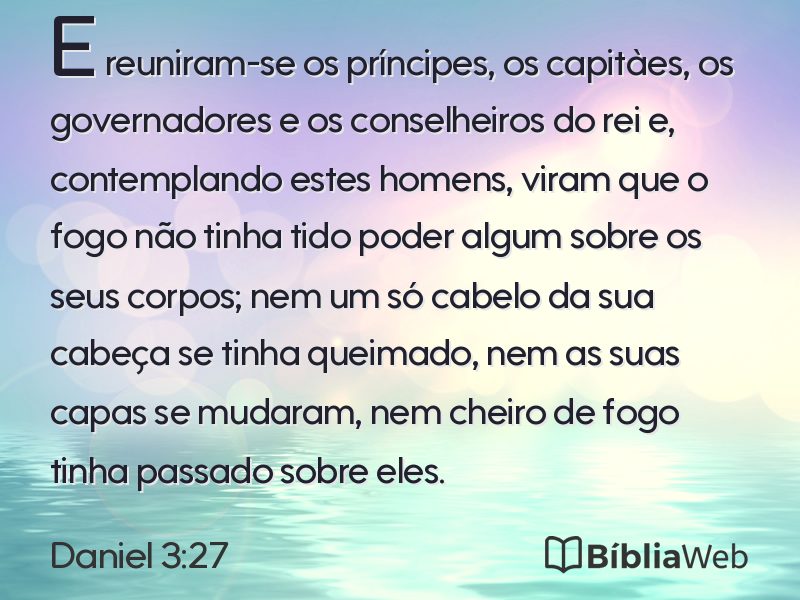 Daniel 3:27 em imagem para compartilhar