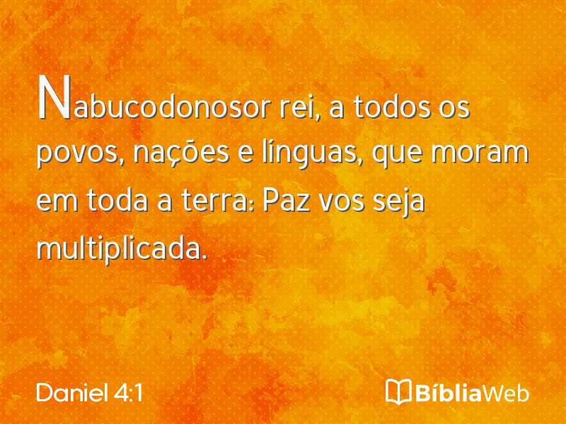 Daniel 4:1 em imagem para compartilhar