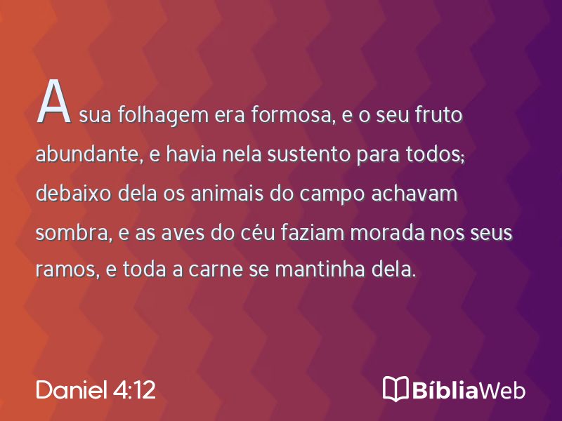Daniel 4:12 em imagem para compartilhar