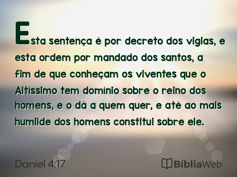 Daniel 4:17 em imagem para compartilhar