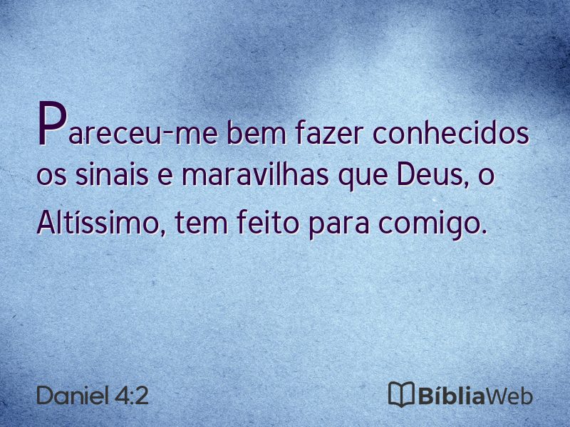 Daniel 4:2 em imagem para compartilhar