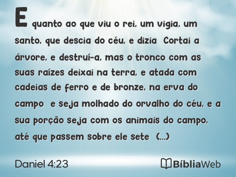 Daniel 4:23 em imagem para compartilhar