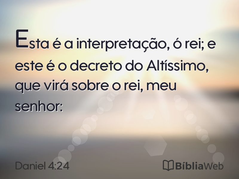 Daniel 4:24 em imagem para compartilhar