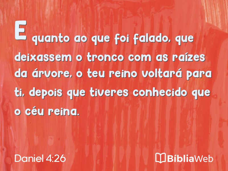 Daniel 4:26 em imagem para compartilhar
