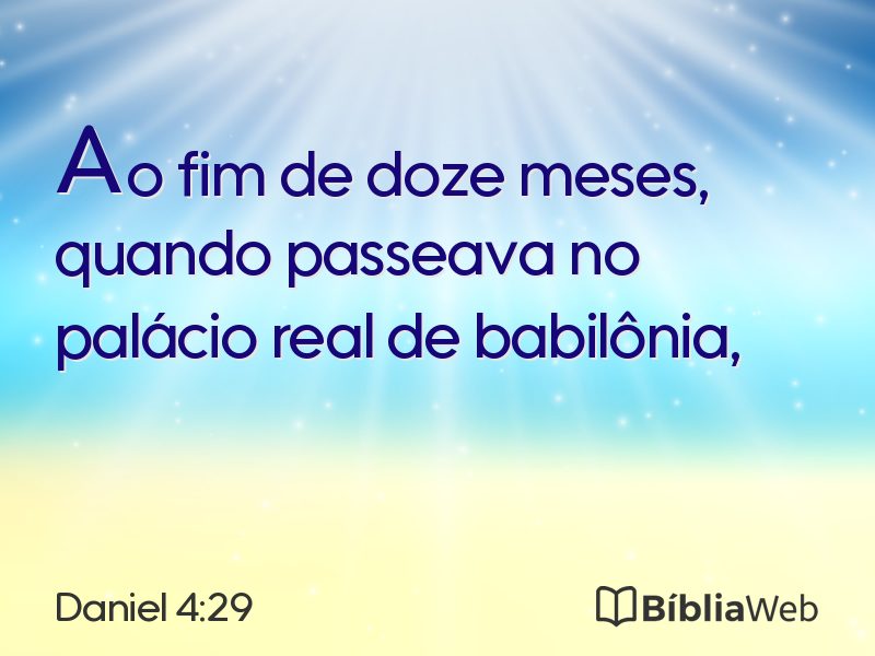 Daniel 4:29 em imagem para compartilhar
