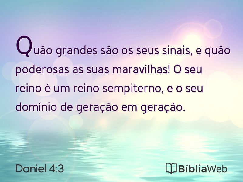 Daniel 4:3 em imagem para compartilhar