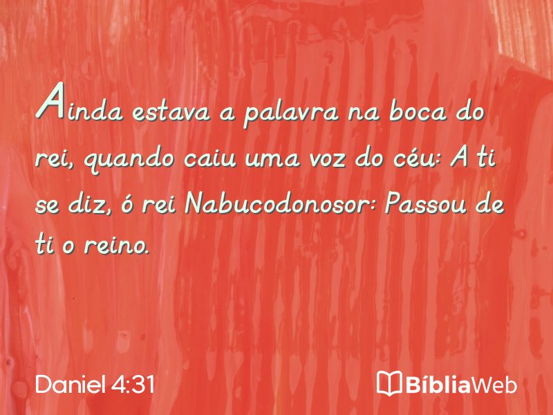 Daniel 4:31 em imagem para compartilhar