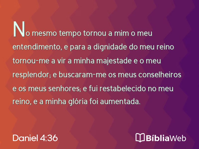 Daniel 4:36 em imagem para compartilhar