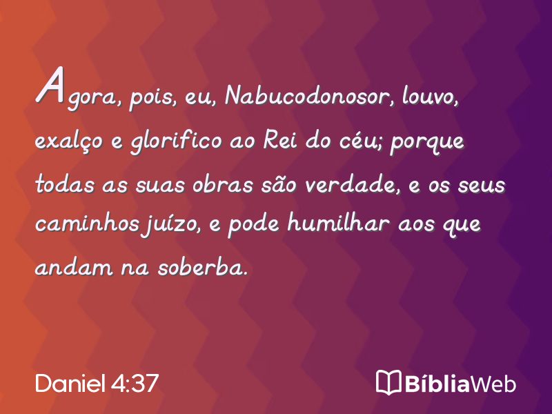 Daniel 4:37 em imagem para compartilhar