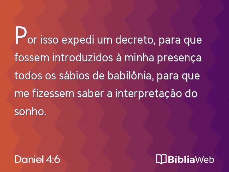 Daniel 4:6 em imagem para compartilhar