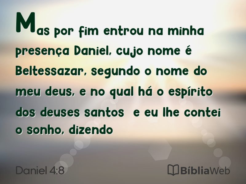 Daniel 4:8 em imagem para compartilhar