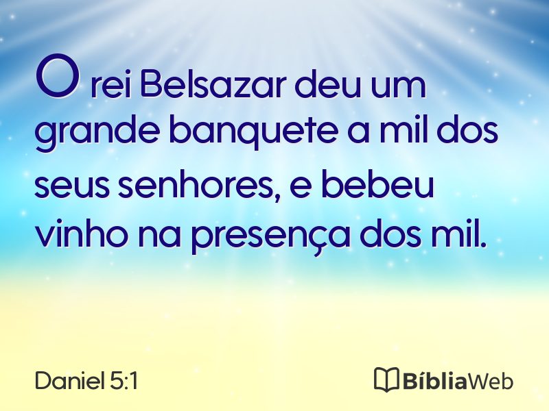 Daniel 5:1 em imagem para compartilhar