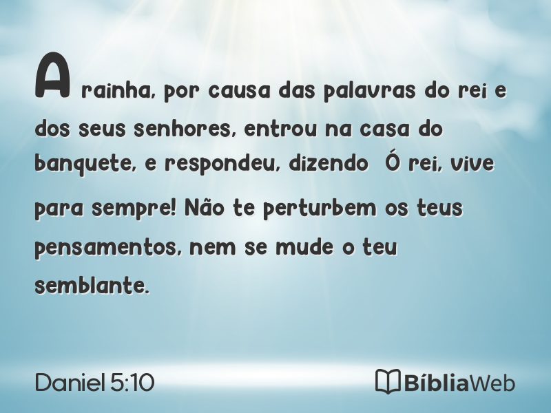 Daniel 5:10 em imagem para compartilhar