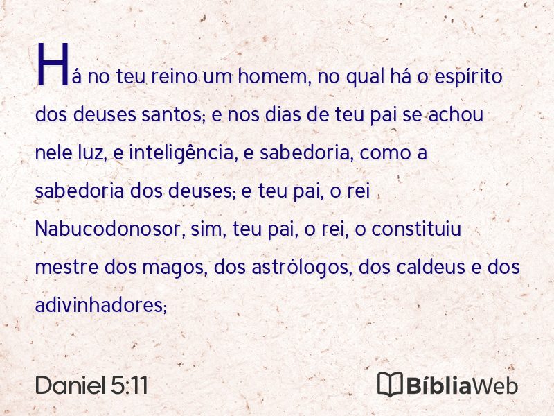 Daniel 5:11 em imagem para compartilhar