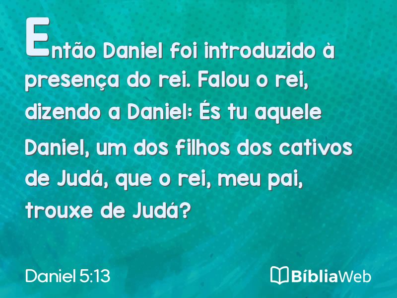 Daniel 5:13 em imagem para compartilhar