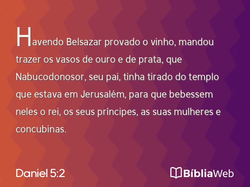 Daniel 5:2 em imagem para compartilhar