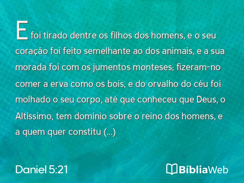Daniel 5:21 em imagem para compartilhar