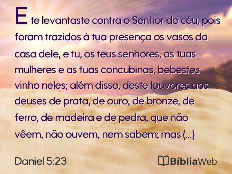 Daniel 5:23 em imagem para compartilhar
