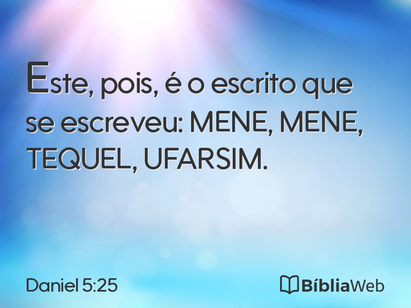 Daniel 5:25 em imagem para compartilhar