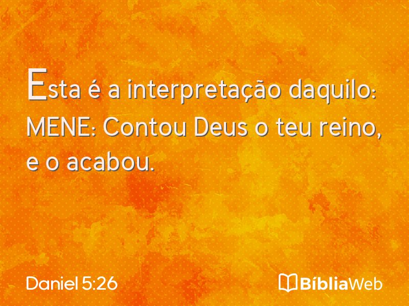 Daniel 5:26 em imagem para compartilhar