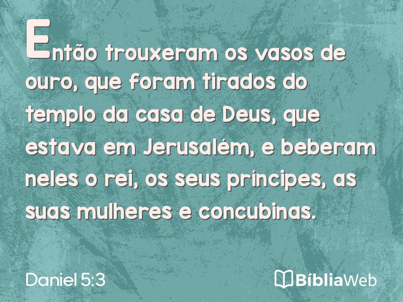 Daniel 5:3 em imagem para compartilhar