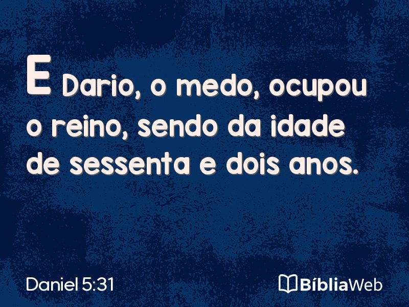 Daniel 5:31 em imagem para compartilhar