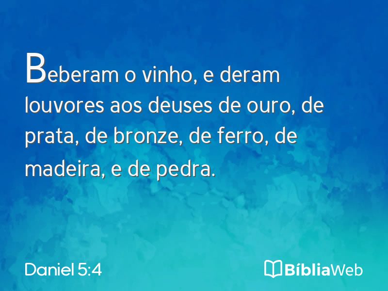 Daniel 5:4 em imagem para compartilhar