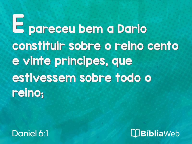 Daniel 6:1 em imagem para compartilhar