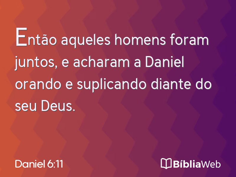 Daniel 6:11 em imagem para compartilhar