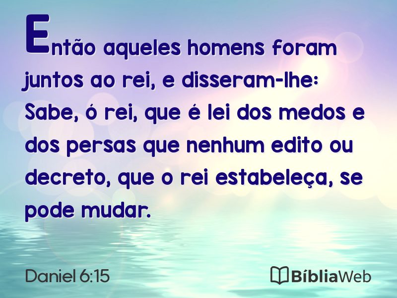 Daniel 6:15 em imagem para compartilhar