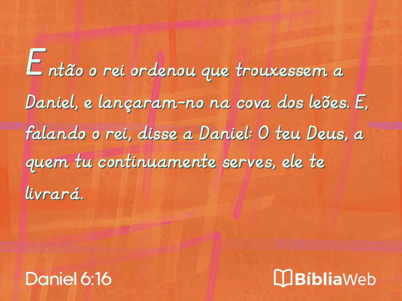 Daniel 6:16 em imagem para compartilhar