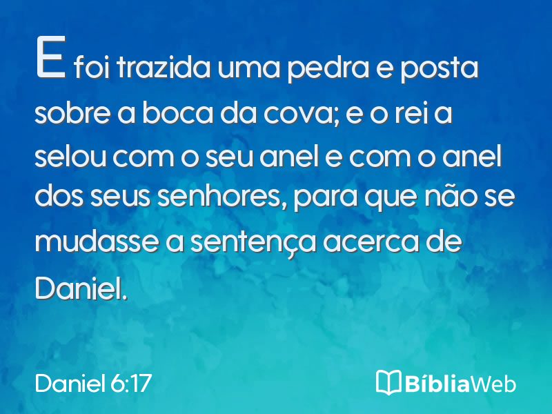 Daniel 6:17 em imagem para compartilhar