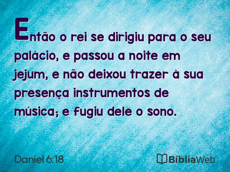 Daniel 6:18 em imagem para compartilhar