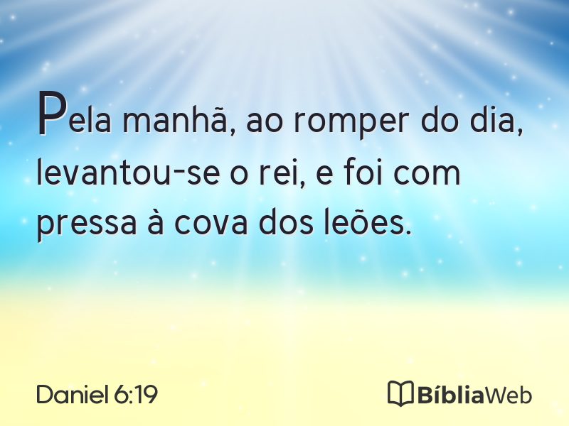 Daniel 6:19 em imagem para compartilhar