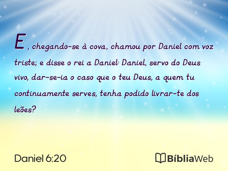 Daniel 6:20 em imagem para compartilhar