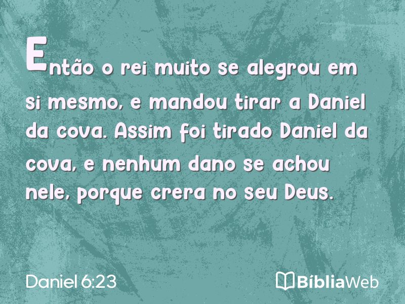 Daniel 6:23 em imagem para compartilhar