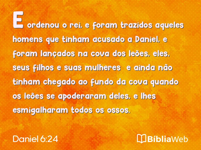 Daniel 6:24 em imagem para compartilhar