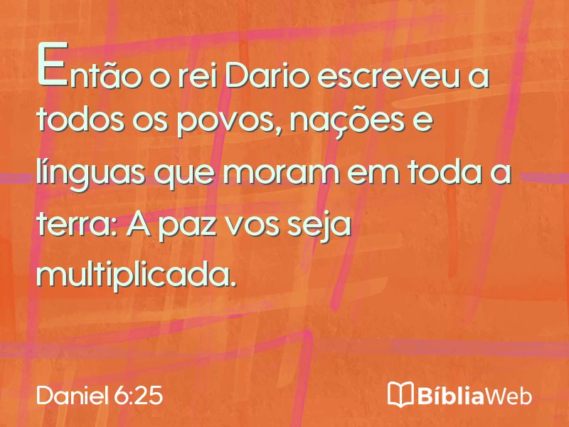 Daniel 6:25 em imagem para compartilhar