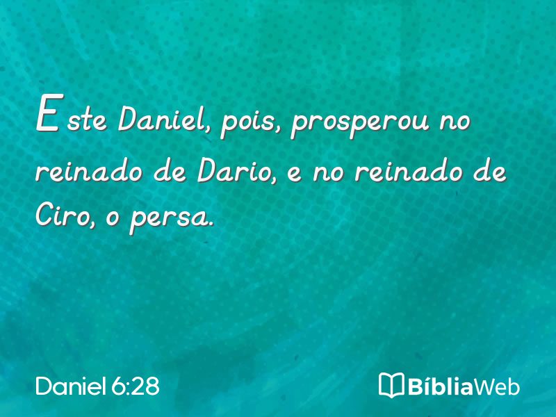 Daniel 6:28 em imagem para compartilhar