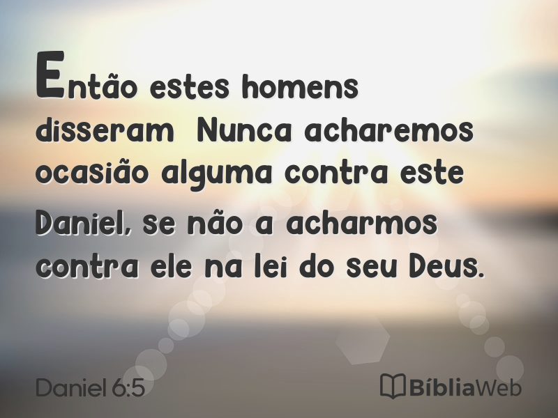 Daniel 6:5 em imagem para compartilhar