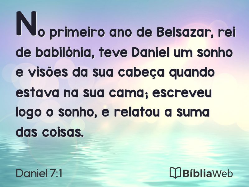 Daniel 7:1 em imagem para compartilhar