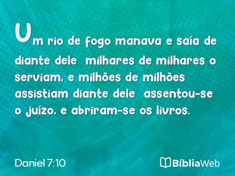 Daniel 7:10 em imagem para compartilhar