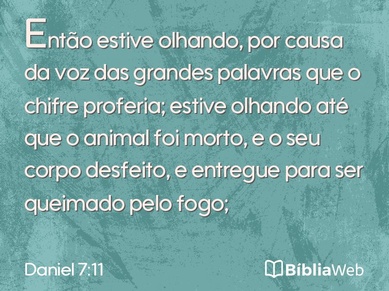 Daniel 7:11 em imagem para compartilhar