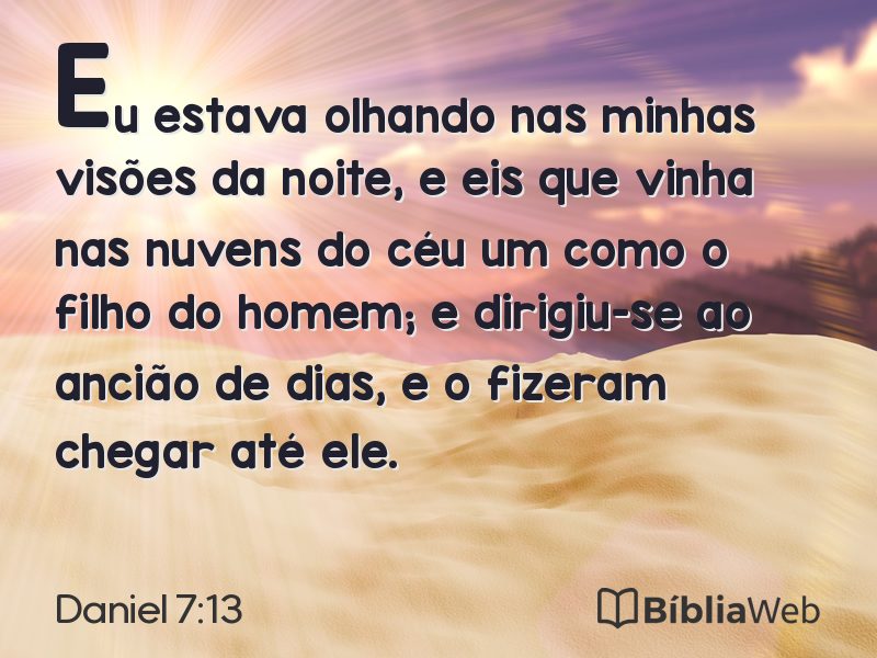 Daniel 7:13 em imagem para compartilhar